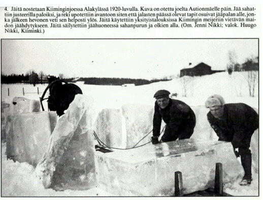 Jäännostoa Kiimingin Alakylässä 1920-luvulla. Kuva skannattu teoksesta "Perinnealbumi, Pohjois-Pohjanmaa". Jäännostoa Kiimingin Alakylässä 1920-luvulla. Kuva skannattu teoksesta "Perinnealbumi, Pohjois-Pohjanmaa".